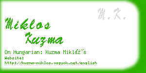 miklos kuzma business card